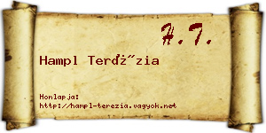 Hampl Terézia névjegykártya