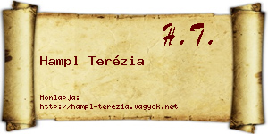 Hampl Terézia névjegykártya